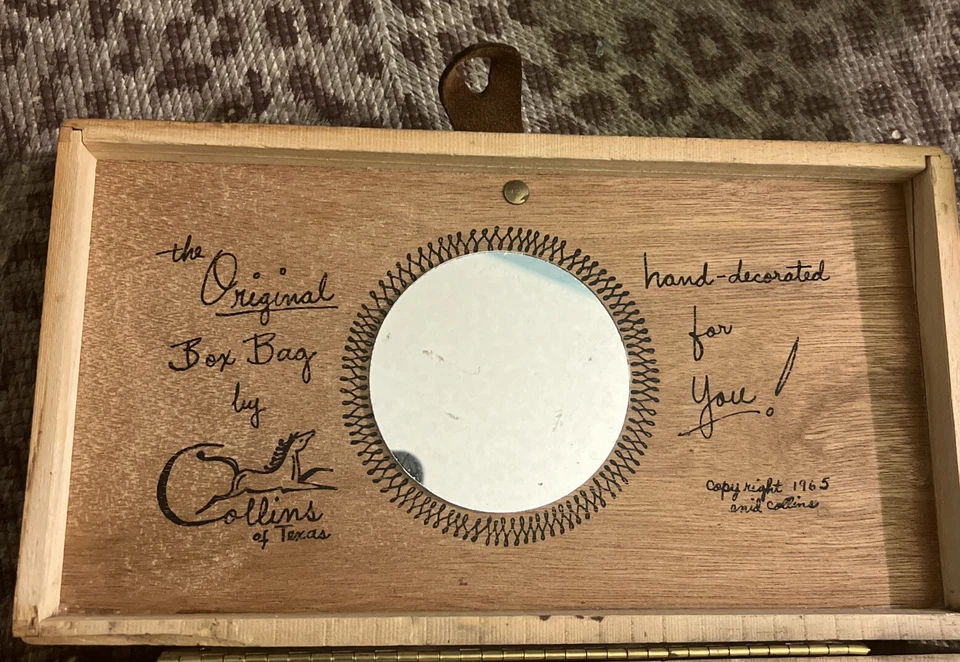 Vintage Enid Collins of Texas 1965  “Copy Cats” Original Wooden Box Bag - Image 3 of 4