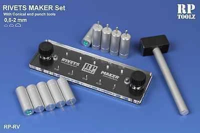 RP TOOLZ Nietenmacher - 10 verschiedene Stanzwerkzeuge mit Nietenform (Halbkugel)