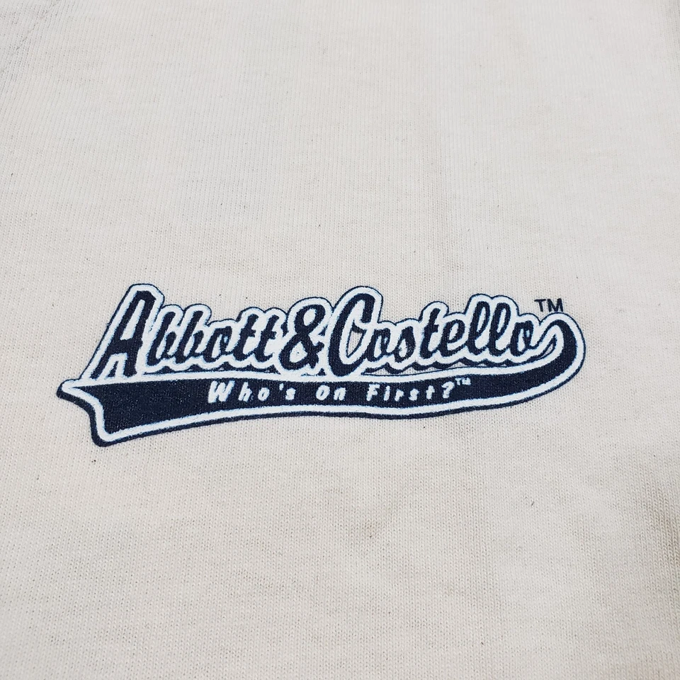 Camisa Jersey Badger Abbott & Costello Who's On First 1 Who Azul Blanco Para Hombre Grande Foto 4 de 4