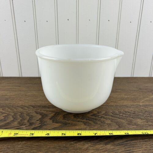 Vintage Old Glasbake Made for Sunbeam Mixer 6.5” White Milk Glass Mixing Bowl  - Picture 1 of 6