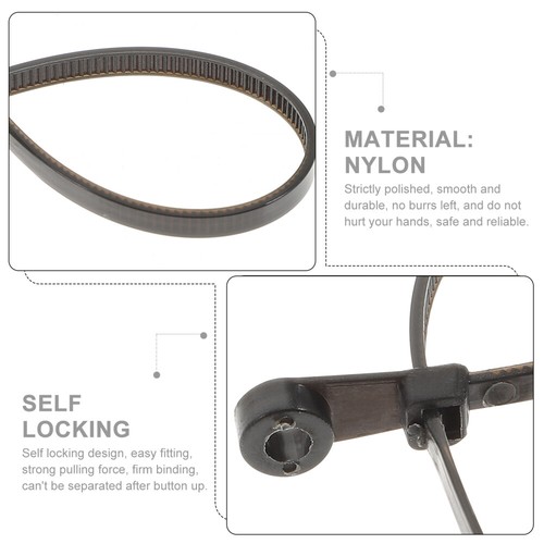100 Pcs Simple Cable Tie With Screw Hole Self-locking Cable Tie Fixing Binding - Afbeelding 11 van 11