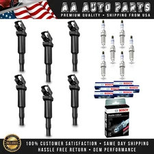 6 Ignition Coil & 6 Bosch Platinum Spark Plug for BMW 335i xDrive 2011-2015 3.0L