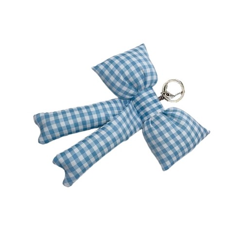 Checkered Bowknot Keychain Pendant Fashionable Bag Accessory Bag Adornment - Afbeelding 10 van 11