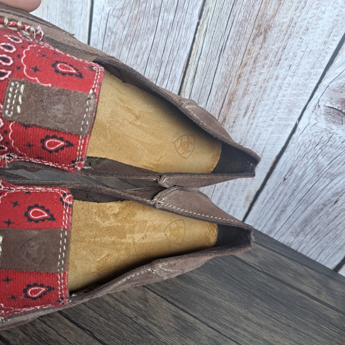 Ariat Brown Paisley Suede Slip-On Loafers Women main image 2