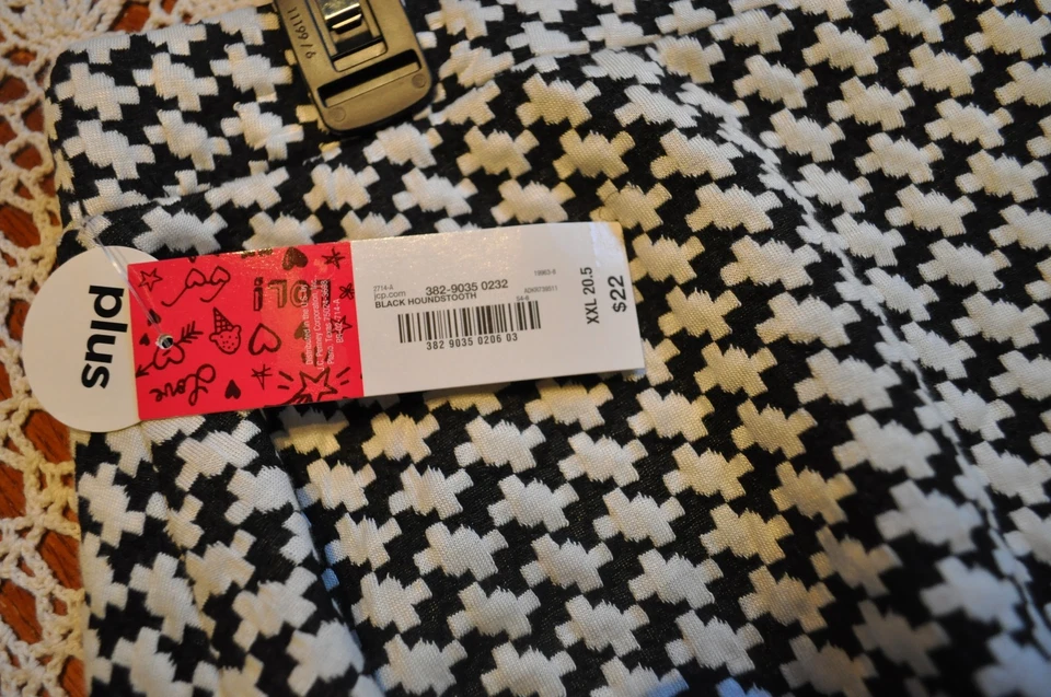 Falda Niñas Por Total Girl Pata de Gallo Negra Nueva Con Etiquetas Tallas L Talla Grande Foto 2 de 2