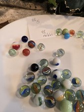 Lot Of 48 Vintage Marbles From Estate Sale