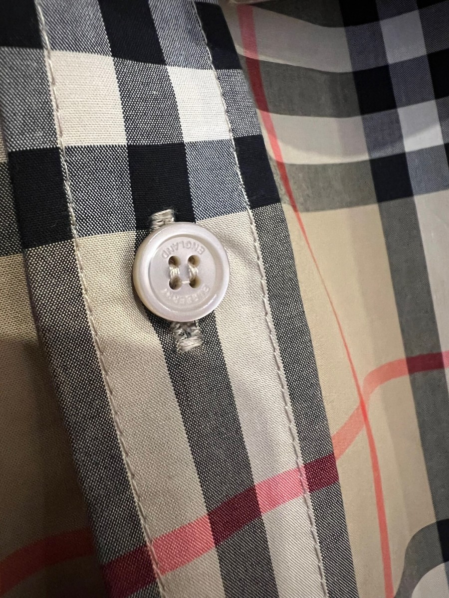 BURBERRY long sleeve cotton shirt 8020863 caxton check beige S BURBERRY long sleeve cotton shirt 8020863 caxton check beige S