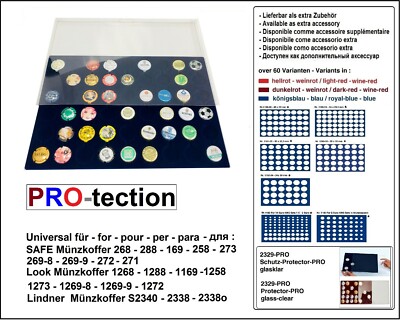 Kronkorken-Box blau 54x 29,5 PRO Schutz LOOK 1189-54-29,5-PRO Für 54 Kronkorken 