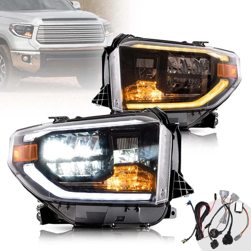 VLAND Full LED Headlights For Toyota Tundra 2014-2021 WIth Sequential Turn Pairs - Picture 1 of 10