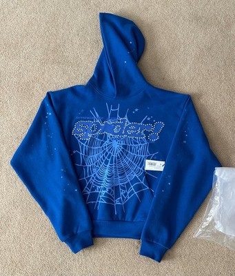 Authentic Sp5der Rhinestone Punk v2 Hoodie Small