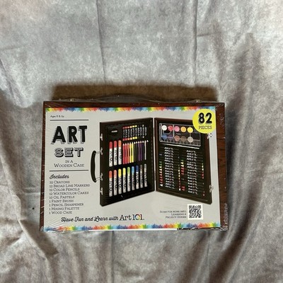 82 Piece Art Set In A Wooden Box | New | ART 101 USA | Kids Toy | Crafts