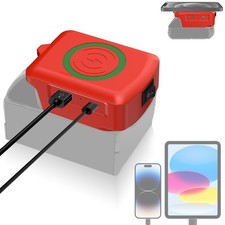 Wireless Charger Adapter for Milwaukee M-18 18V Battery,15W Max Wireless Char...
