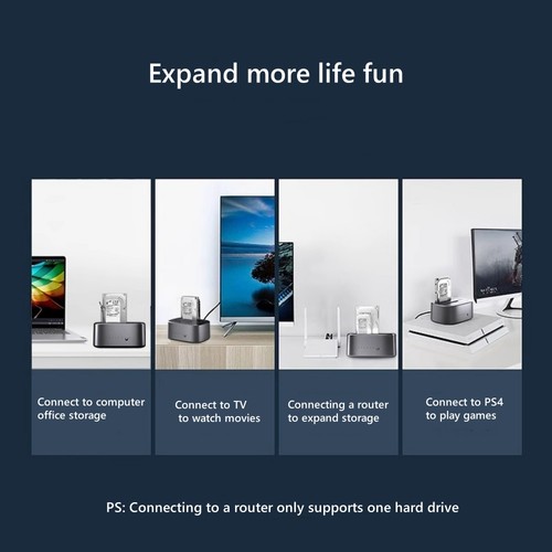 Original Lenovo SATA Dual Docking Station LD01 2.5/3.5” SSD/HD Fast Clone up32TB - Afbeelding 2 van 15