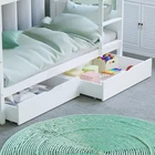 Libra Wooden Underbed Drawers Storage Organizer White