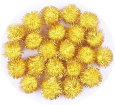 50pcs Glitter Tinsel Pom Poms Sparkle Balls for DIY Crafts  Decorations