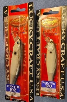 Lot of 2 ~ Lucky Craft Pointer 100 SP Suspending 4'' ~Or. Tennessee Shad Limited