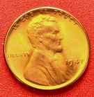 1947-S Lincoln Wheat Cent Penny GEM RD BU From an Original Bank Roll