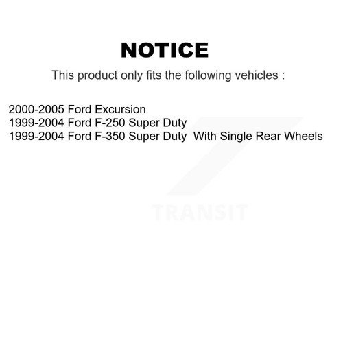 Transit Auto KGC-101573 Brake Disc and Pad Kit Rear for F250 Truck F350 Ford - Picture 2 of 10