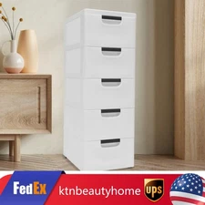 Vertical Clothes Storage Tower Closet Drawers Tall Dresser Organizer w/ Drawers