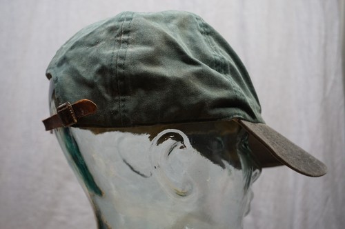 Designer Scotch Brite Cap Hat strapback Leather clasp Spellout VTG stained - Picture 2 of 15