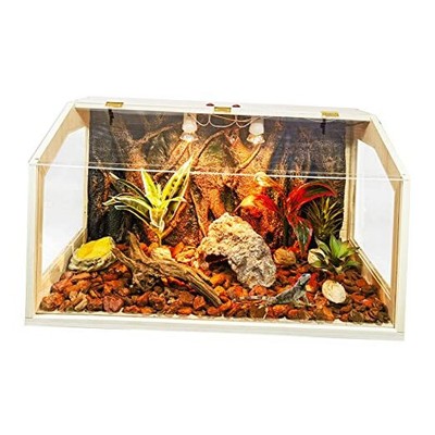 Reptile Terrarium, Lizard Tank Up to 68 Gallons, Bearded Dragon Tank with Roof 