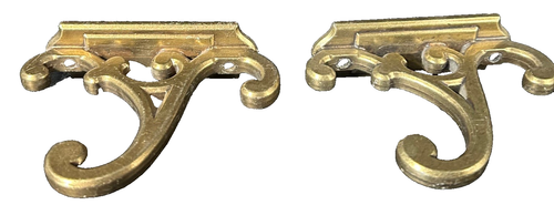 Large Wall Double Hook X2 Antique Brass Hook Decorative Heavy Duty Vintage #3 - Picture 17 of 18