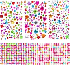 880pcs Gem Stickers Rhinestones for Crafts - Self Adhesive Jewels Stickers, Acry