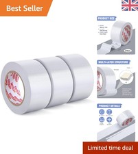 48mm x 18m Gaffa Tape - 3 Rolls Waterproof, UV-Resistant & Strong Adhesion 0.28 per metre