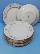 RICHARD GINORI FIORI ROSA BORDO FILO ORO 12 PIATTI VINTAGE PIATTO PORCELLANA