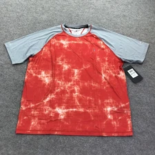 Spyder Rash Guard Shirt Mens XL Red Gray UPF 30+ Swim Surf Quick Dry Sun
