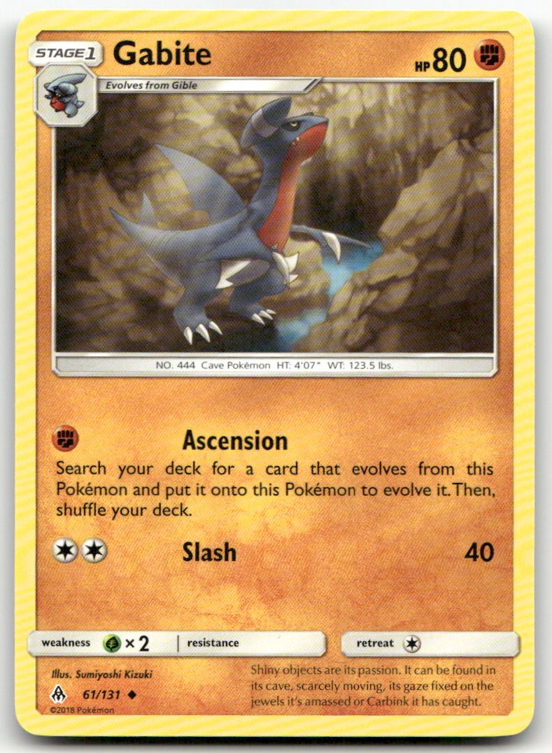 Gabite #61/131 (LP) SM - Forbidden Light SM06 Pokemon