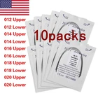 10pack Dental Ortho Arch Wire Round Niti Super Elastic oval/ovoid Upper/Lower