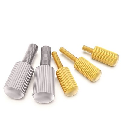 M3 M4 M5 Knurled Thumb Screw and Grip Knob Bolts Brass / Brass Nickel-Plated