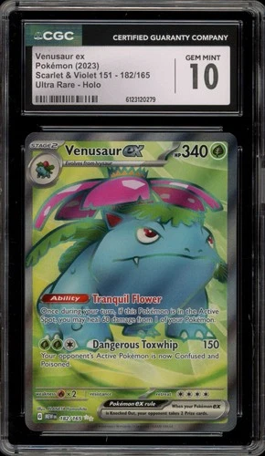 Pokemon Venusaur ex 151 MEW EN Ultra Rare #182 CGC 10 Gem Mint