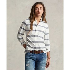 Polo Ralph Lauren Classic-Fit Striped Oxford Shirt Men's S White Pony Preppy NWT