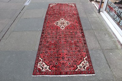 Vintage Handgefertigt Traditionell Orientalisch Wolle Rot Lang Schmal Läufer 268x80cm