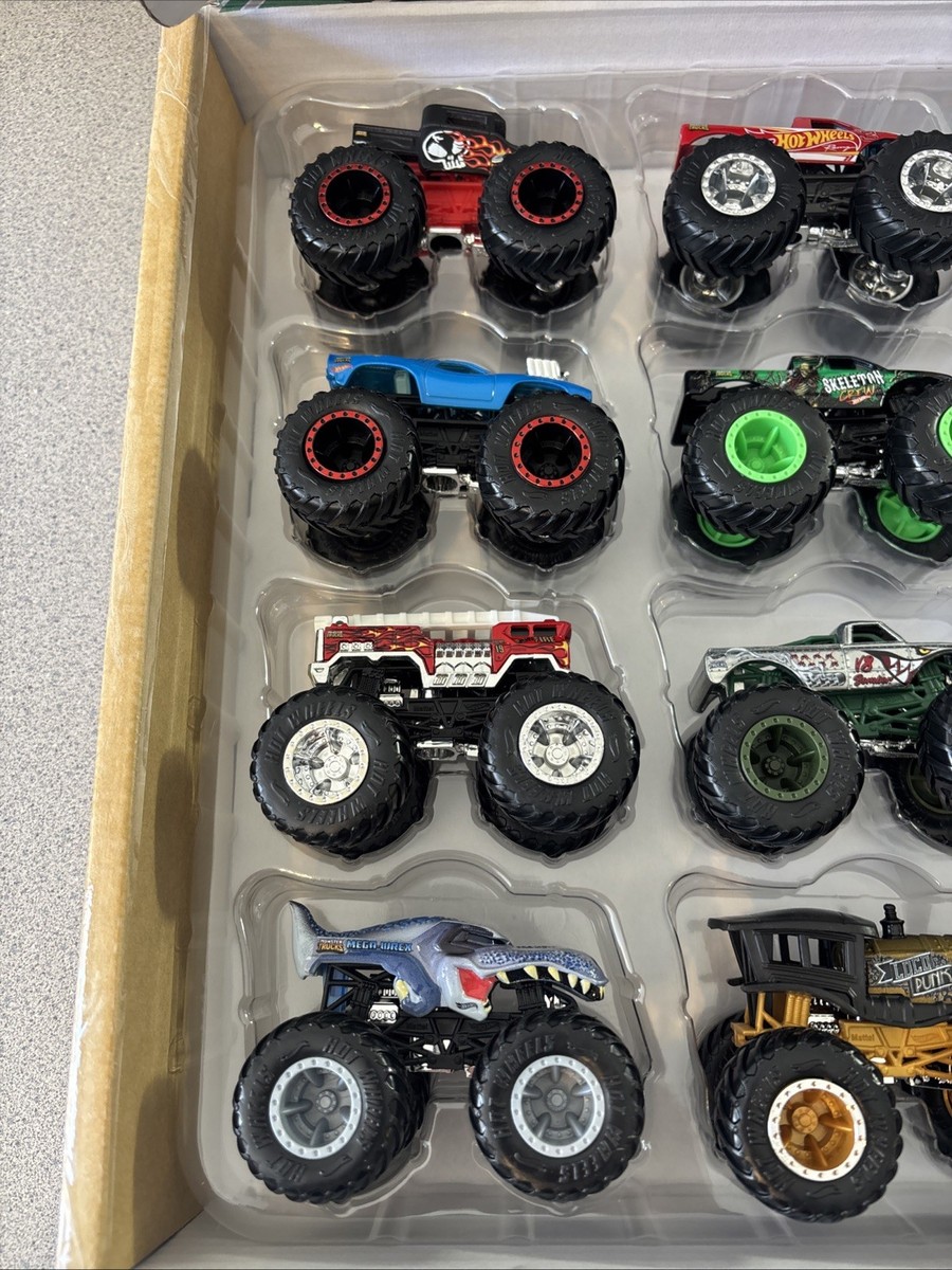 Hot Wheels Monster Trucks Ultimate Chaos 12 Pack With Poster