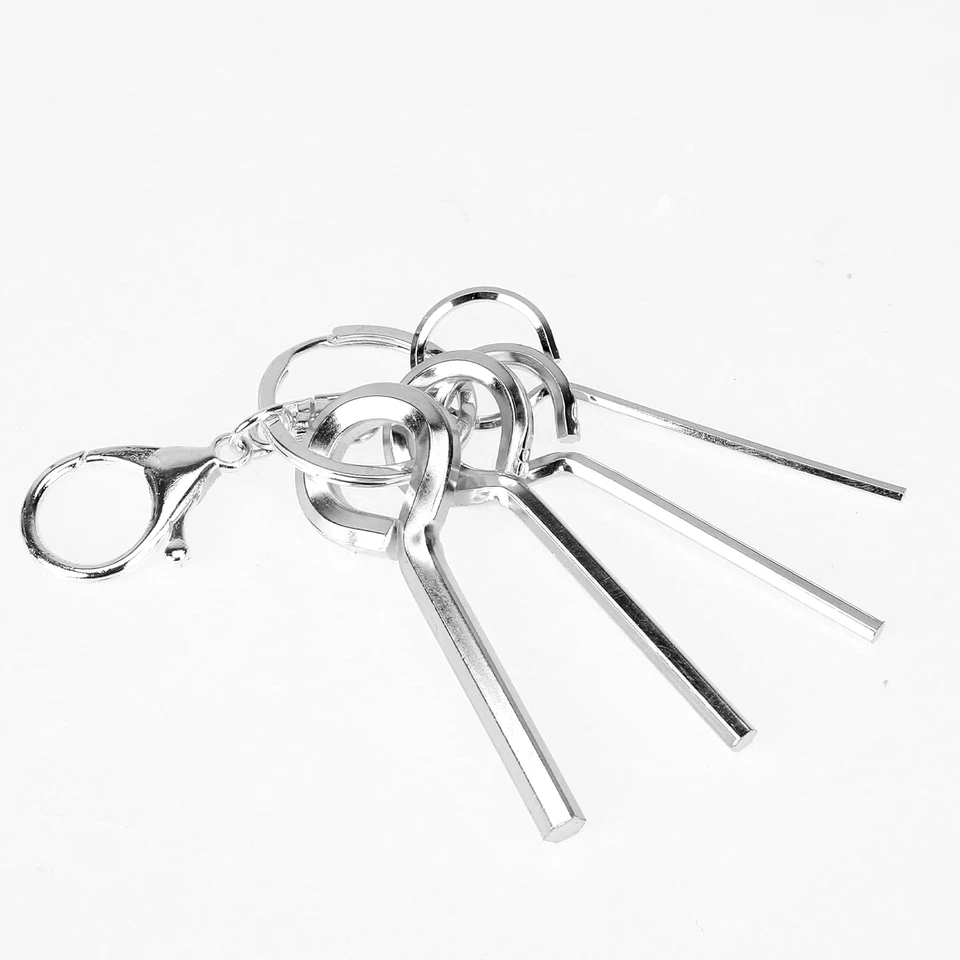 Ring Allen Wrench with Keychain 5/64" 1/8" 5/32" 7/32" Standard Hex Dogging Key - Image 3 of 4