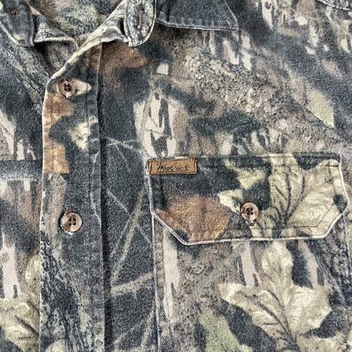 Woolrich Shirt Mens XL Mossy Oak Camo Hunting Vintage Cotton Green Button - Picture 3 of 9