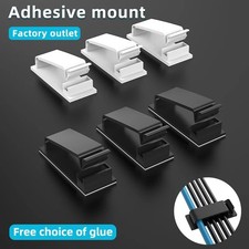 5/10/20/50 Self Adhesive Cable Clips Wire Organizer Cord Holder for Desk TV PC