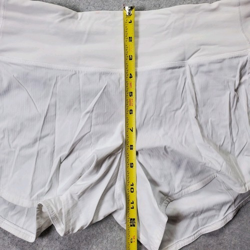 Lululemon Speed Up 4" High Rise Shorts Lined Size 8 White - Picture 8 of 13