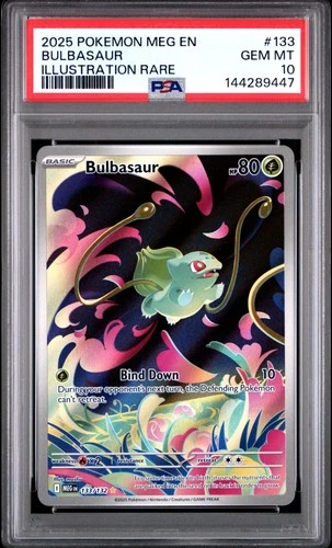 2025 POKEMON MEG EN-MEGA EVOLUTION ILLUSTRATION RARE #133 BULBASAUR PSA 10