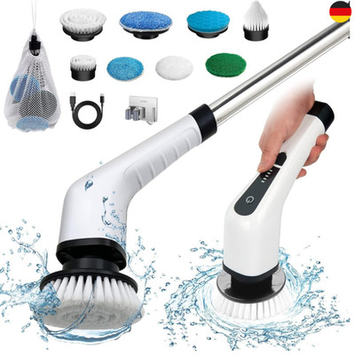 Elektrische Reinigungsbürste, Electric Spin Scrubber Schnurlos Mit 8