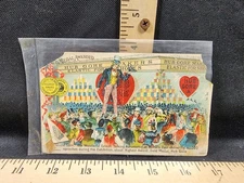 Antique Congress Shoes Advertising Trade Card Patriotic Uncle Sam Used