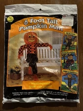 SunHill Vintage 1995 Halloween Big 6’ Ft Tall Pumpkin Man Yard Decoration
