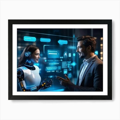 Ai Chatbot Interface Displaying A C Gerahmtes Wandbild Poster Leinwanddruck Bild
