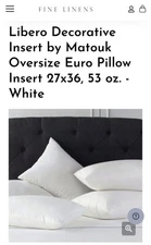 2 Libero Decorative Inserts By Matouk Oversized Jumbo Euro Pillow Insert 27x36