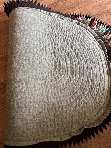Handgefertigter Teppich, sehr bunt Doppelstrick 40 "x 23". - Bild 4 von 8