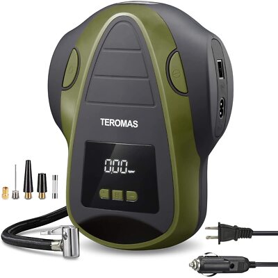 Tire Inflator Portable Air Compressor 12V DC/110V AC Air Pump for Car Tires a...