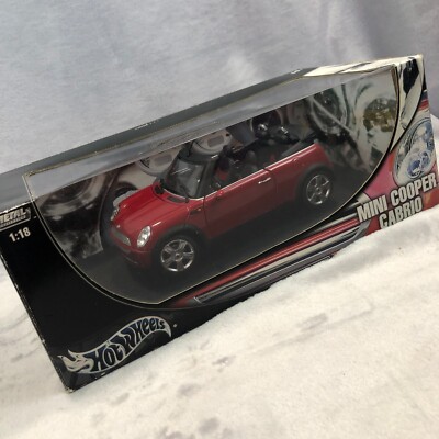 Mattel HOT WHEELS 1:18 B6048 Mini Cooper Cabrio Red Opened Box | eBay